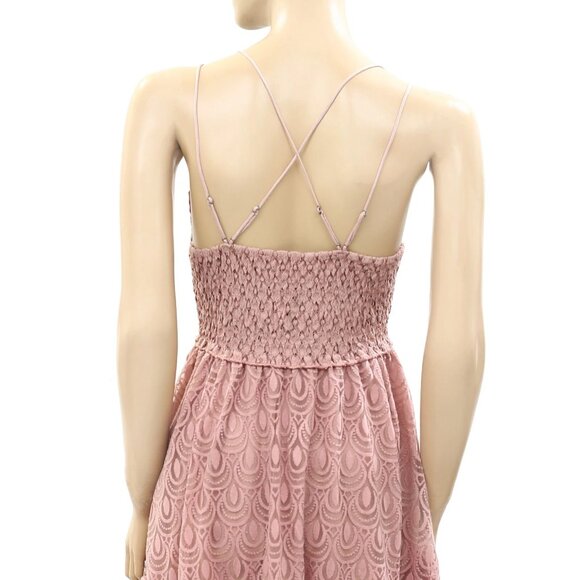 Free People FP One "Adella" Burnout Slip Mini Dress Lace Crochet M NEW 281746 - Picture 6 of 6